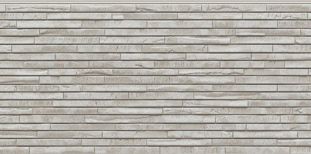 Panel de fachada FH4867K — Efecto piedra, Gris claro