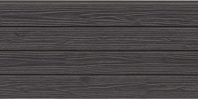Panel de fachada FH48712U — Efecto madera, Gris oscuro