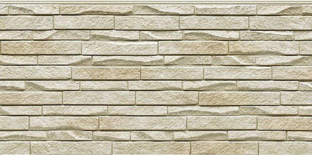 Panel de fachada FH4911U — Efecto piedra, Beige