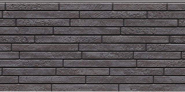 Panel de fachada FH4938U — Efecto ladrillo, Gris oscuro