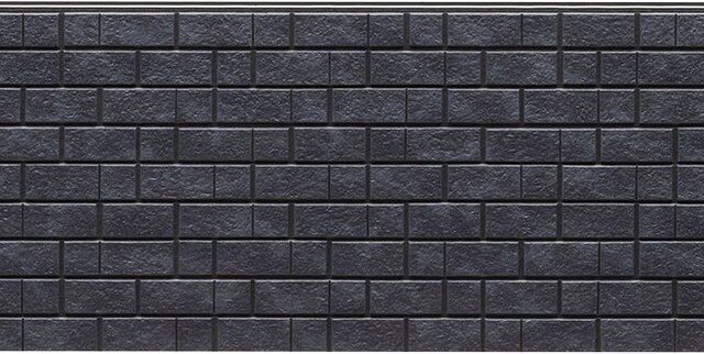 Panel de fachada FH7133U — Efecto ladrillo, Gris oscuro