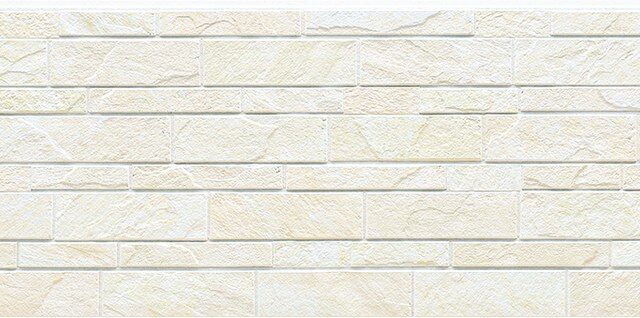 Panel de fachada FH7241A — Efecto piedra, Blanco