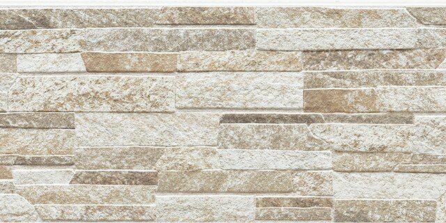 Panel de fachada FH7252A — Efecto piedra, Beige