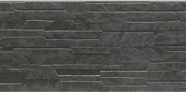 Panel de fachada HCW1819GC — Efecto piedra, Gris oscuro