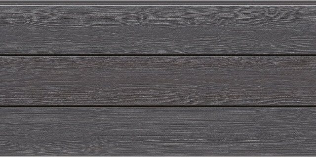 Panel de fachada HFH7458U — Efecto madera, Gris oscuro